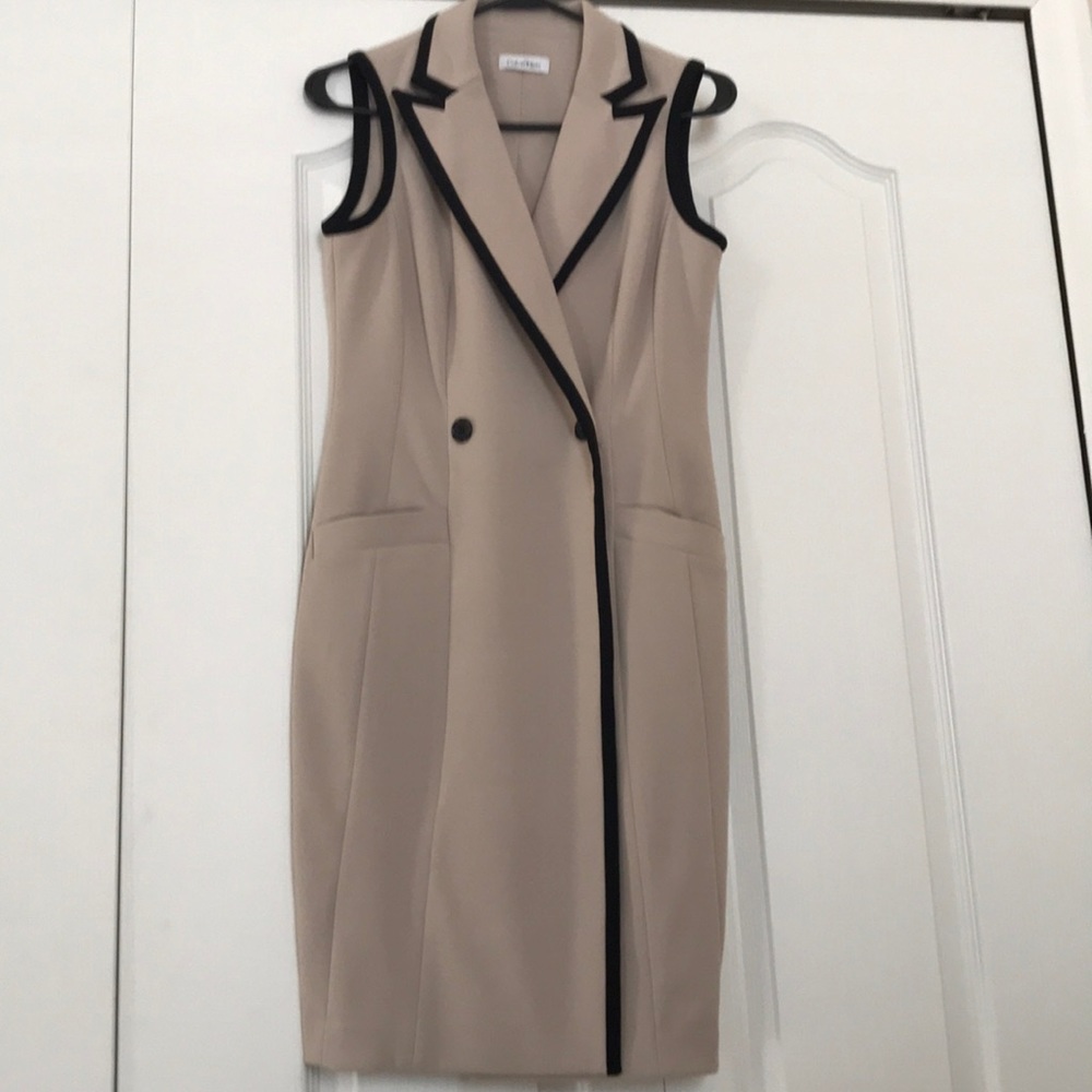 Tan double breasted dress